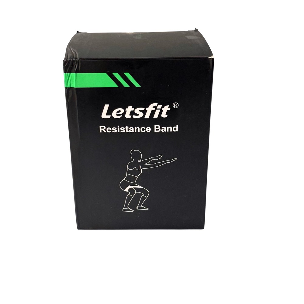 Letsfit JSD05 Hip Resistance Band Set Small Purple Pink Green Fabric New Box